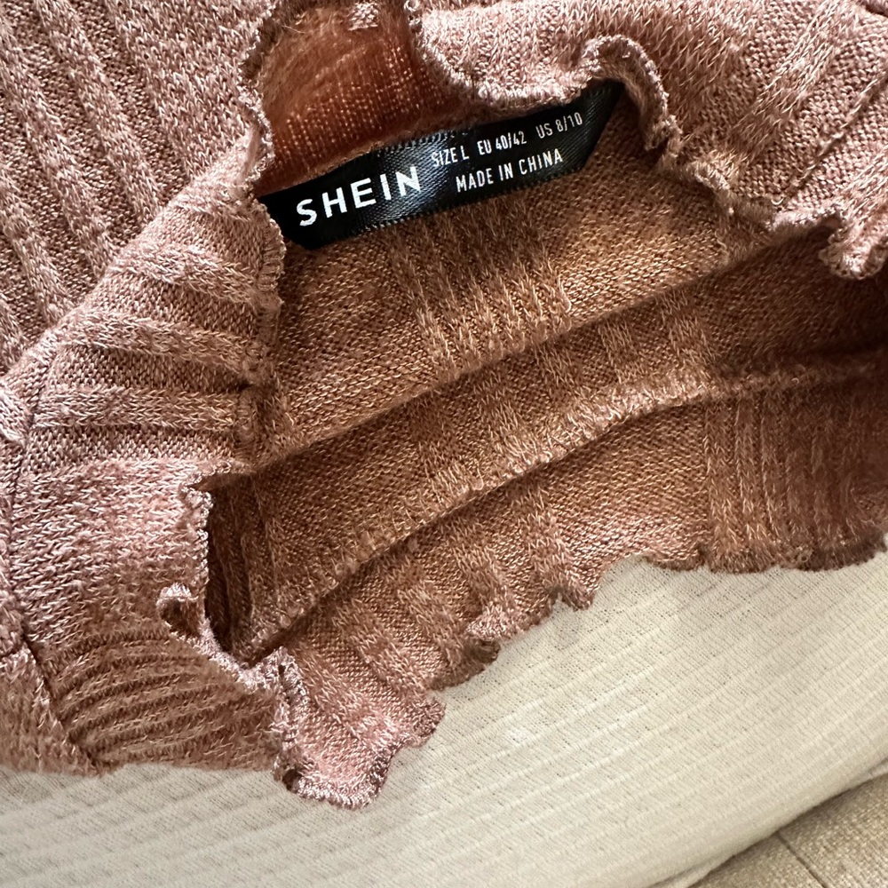Women's Ribbed Top - Brown - Picture 3 of 4
